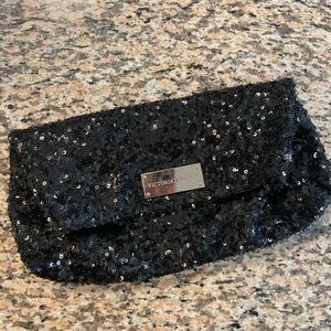 Victoria’s Secrets Black Glitter Clutch Purse